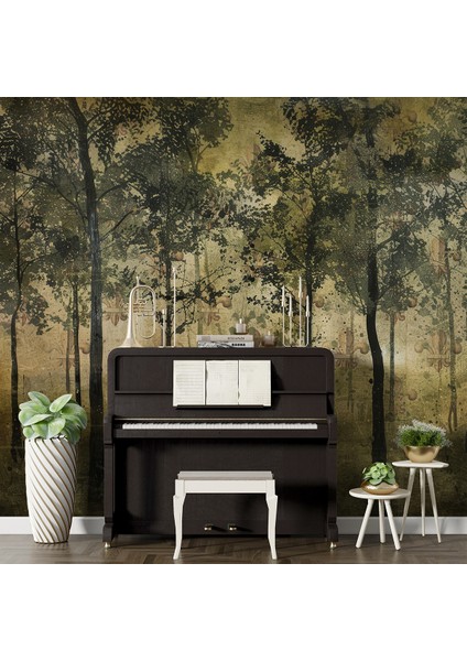 Sonbahar Temalı Orman Desenli Duvar Kağıdı -Isı ve Ses Yalıtımı Yırtılmaz fırsatları