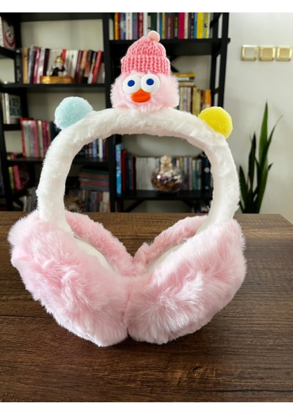 1 Adet Kışlık Peluş Kulaklık Katlanabilir Soğuktan Kulak Koruyucu Ördek Figür Pelüş Kulaklık