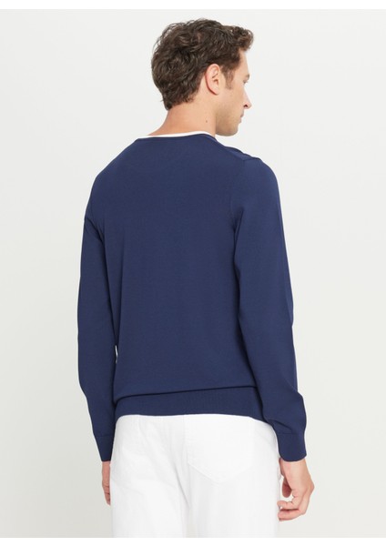 Bisiklet Yaka Standart Lacivert Erkek Kazak ACE049261484_LAC indirimleri