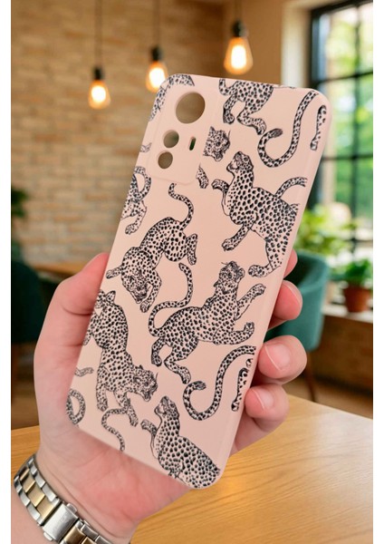 Redmi Note 12S - Leopar Desenli Silikon Darbe Emici Klasik Korumalı Rubber Kılıf modelleri