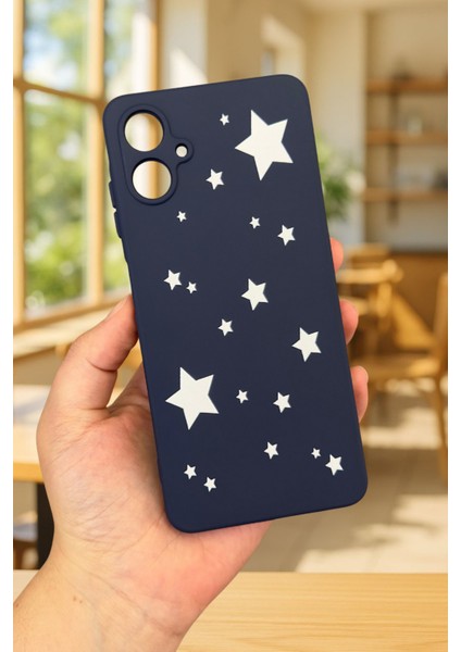 Samsung Galaxy A06 Uyumlu Mini Yıldız Desenli Silikon Darbe Emici Klasik Korumalı Rubber Kılıf