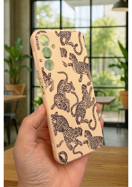Samsung Galaxy A14 Uyumlu Leopar Desenli Silikon Darbe Emici Klasik Korumalı Rubber Kılıf modelleri