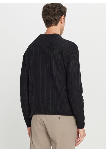 Bisiklet Yaka Standart Siyah Erkek Kazak ACE049261479_SYH indirimleri