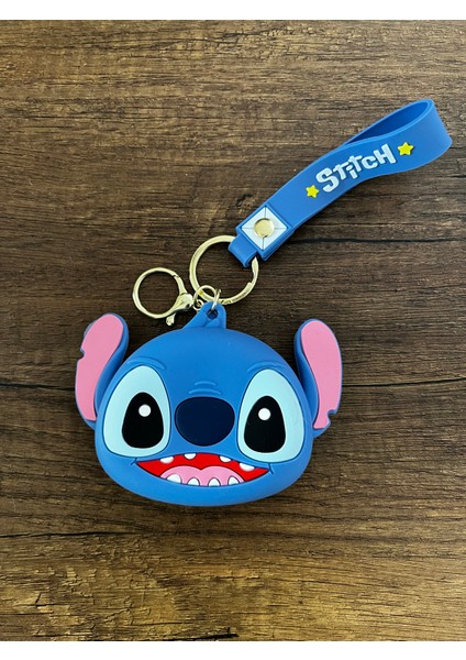 Kız Çocuk Stitch Silikon Cüzdan Stiç Stik Çanta Süsü Charm Anahtarlık 1 Adet