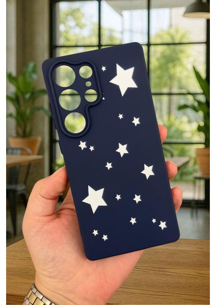 Samsung Galaxy S25 Ultra Mini Yıldız Desenli Silikon Darbe Emici Klasik Korumalı Rubber Kılıf