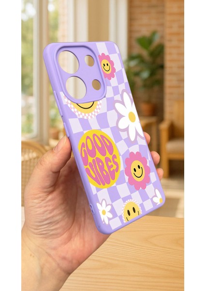 Xiaomi Redmi Note 13 4g Uyumlu Good Vibes Silikon Darbe Emici Klasik Korumalı Rubber Kılıf modelleri
