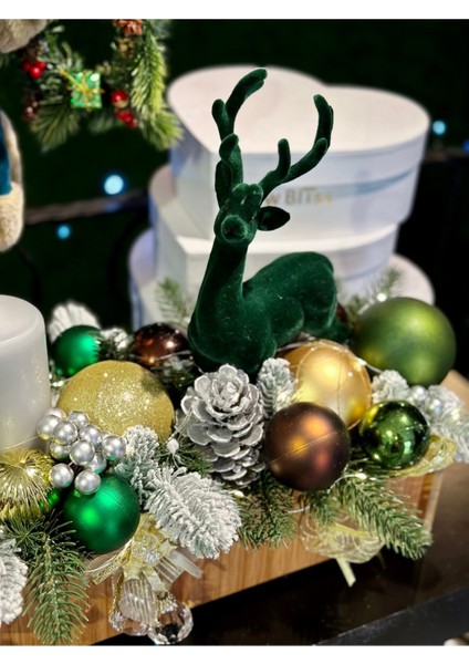 1 Adet Kadife Dokulu Geyik Yılbaşı Süs 29 cm fiyatları