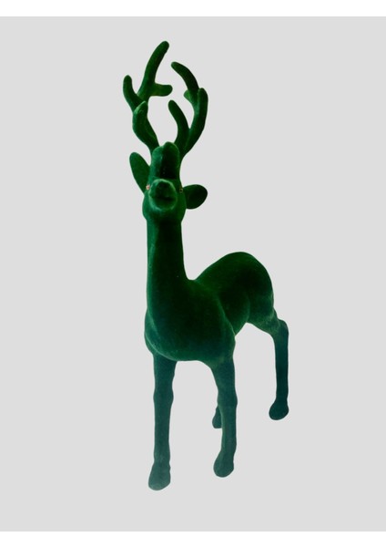 1 Adet Kadife Dokulu Geyik Yılbaşı Süs 29 cm modelleri