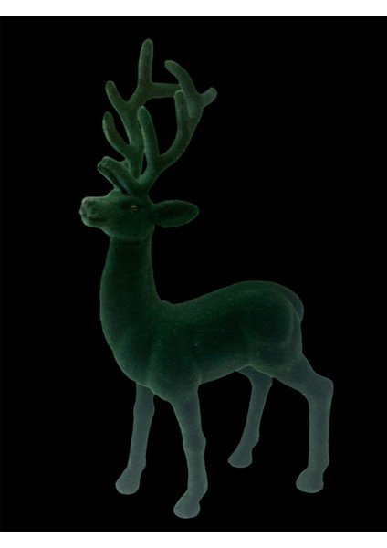 1 Adet Kadife Dokulu Geyik Yılbaşı Süs 29 cm