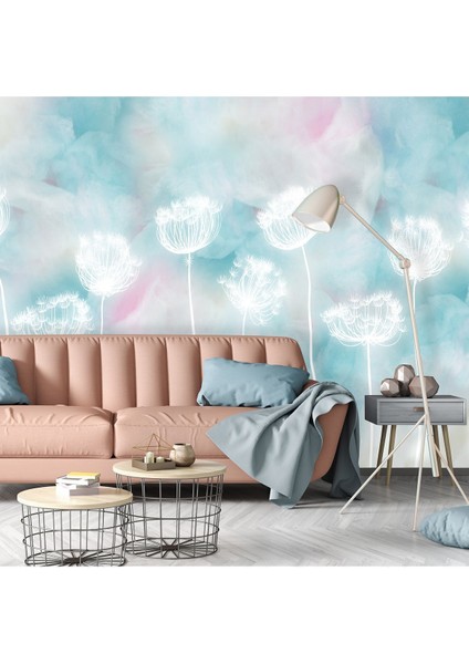 Kürdan Çiçeği Desenli Silinebilir Sağlıklı Tekstil Duvar Kağıdı