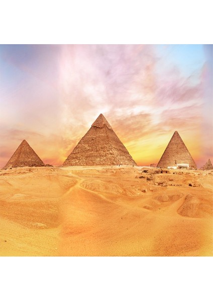 Mısır Piramitleri Desenli Isı ve Ses Yalıtımlı Sağlıklı Tekstil Duvar Kağıdı modelleri