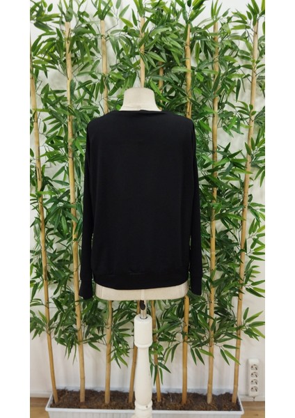 Kadın Uzun Kollu Bisiklet Yaka Desenli Viskon Iki Iplik Bluz indirimleri