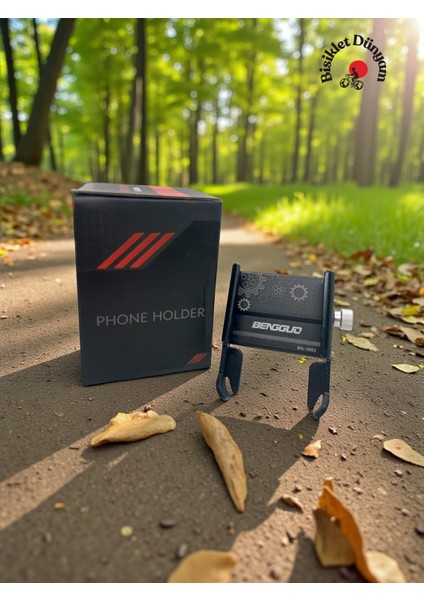 360° Dönebilen Bisiklet & Scooter Telefon Tutucu Siyah Renkli