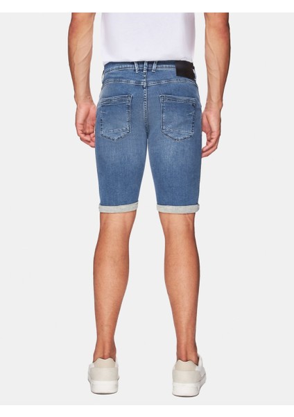 Cary Orta Mavi Bermuda modelleri