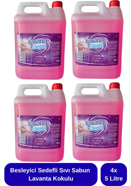Besleyici Sedefli Sıvı Sabun Lavanta Kokulu 5 Lt x 4 Adet