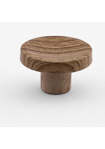 Tek Vidalı Bohem Iç Bükey Plastik Düğme Kulp Kubik Kayın Bej Renk Mobilya Dolap Çekmece Kulpu Kulbu