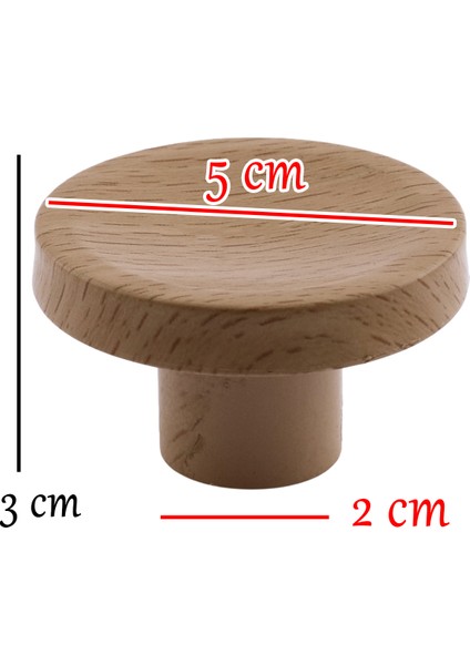 Tek Vidalı (10 Adet) Iç Bükey Plastik Düğme Kulp Doğal Meşe Renk Mobilya Dolap Çekmece Kulpu Kulbu modelleri