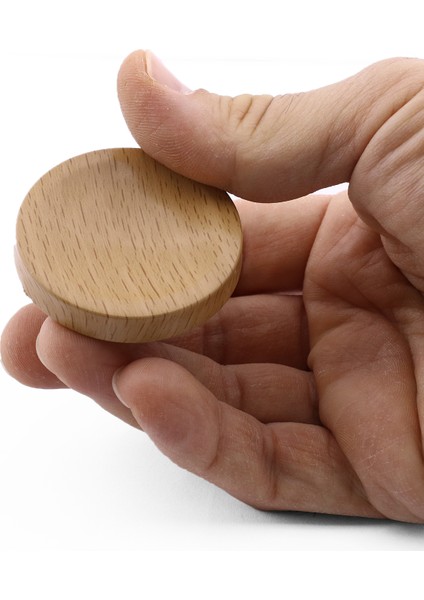Tek Vidalı (10 Adet) Iç Bükey Plastik Düğme Kulp Doğal Meşe Renk Mobilya Dolap Çekmece Kulpu Kulbu indirimleri