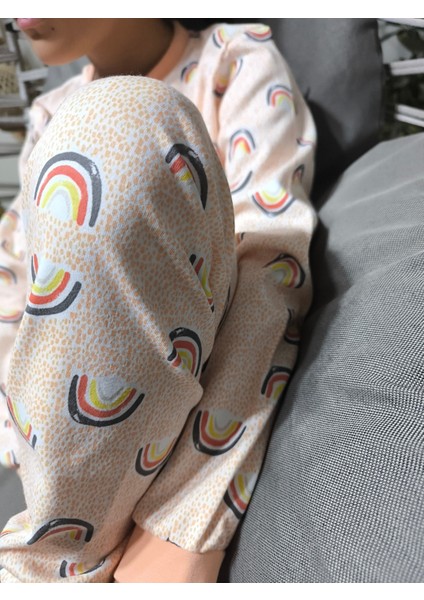 Kız-Erkek Bebek- Çocuk Pijama Takımı %100 Pamuk Uzun Kollu Yuvarlak Yaka Mevsimlik