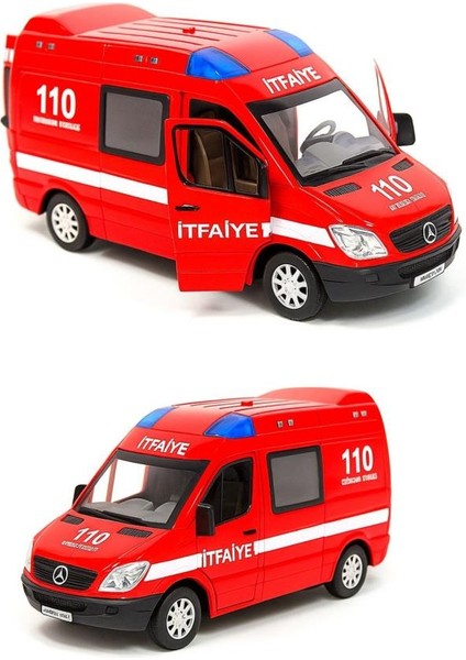 Kırmızı Işıklı Sesli Çek Bırak Metal Itfaiye Aracı Açılır Kapılı 17 cm fırsatları
