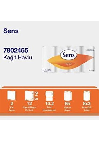 Kağıt Havlu 8 Rulo 2 Katlı Dayanıklı Kağıt Mutfak ve Temizlik Kullanımı İçin fiyatları