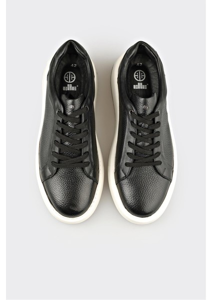 Siyah Deri Erkek Spor Ayakkabı fırsatları