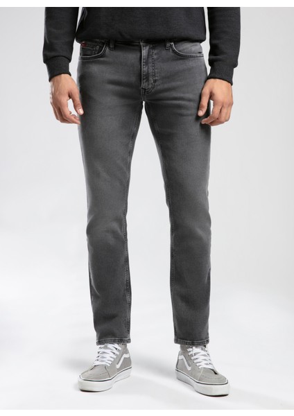 Normal Bel Slim Straight Gri Erkek Denim Pantolon 261 Lcm 121013 Jagger Aldora Vbl fiyatları