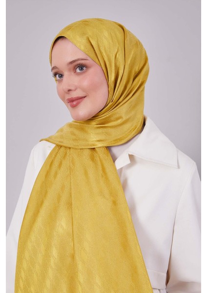 Lime Örgü Desen Jakar Şal