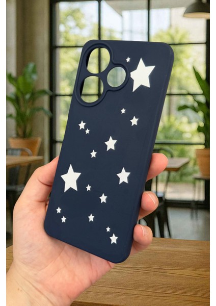 Xiaomi Redmi 13 4g Mini Yıldız Desenli Silikon Darbe Emici Klasik Korumalı Rubber Kılıf modelleri