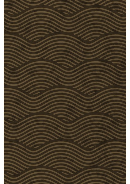 Dalga Desenli Spiral Kahverengi Duvar Kağıdı -Isı ve Ses Yalıtımı Yırtılmaz modelleri