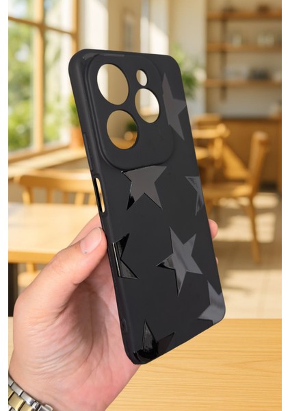 Infinix Hot 40 Uyumlu Star Silikon Darbe Emici Klasik Korumalı Rubber Kılıf modelleri