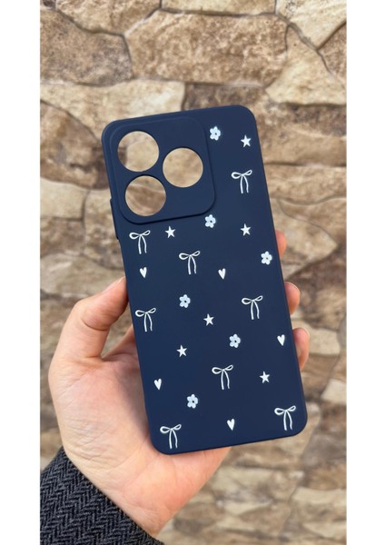 Realme C63 Uyumlu Mini Fiyonk Desenli Silikon Darbe Emici Klasik Korumalı Rubber Kılıf