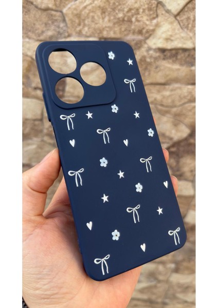 Realme C63 Uyumlu Mini Fiyonk Desenli Silikon Darbe Emici Klasik Korumalı Rubber Kılıf modelleri