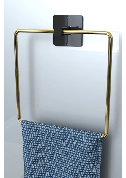 Yapışkanlı Paslanmaz Gold Rulo Havluluk Wc Kağıtlık ve Kare Havluluk Banyo Mutfak 3'lü Set modelleri