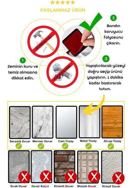 Yapışkanlı Paslanmaz Gold Rulo Havluluk Wc Kağıtlık ve Kare Havluluk Banyo Mutfak 3'lü Set