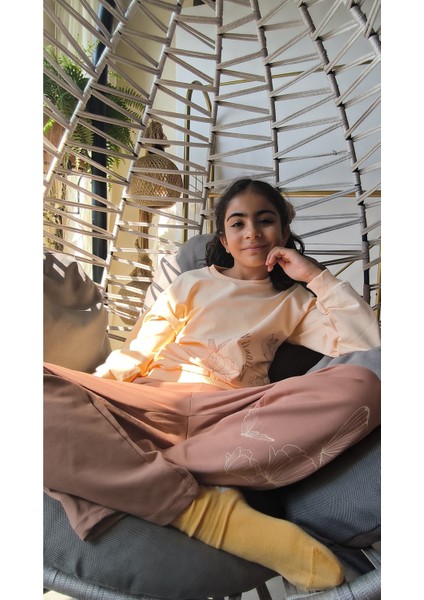 Kız Çocuk Uzun Kollu Şık Takım, Eşofman, Rahat, Modern Tarz