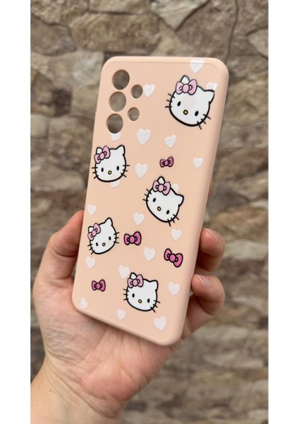 Samsung Galaxy A32 Uyumlu Hello Kity Silikon Darbe Emici Klasik Korumalı Rubber Kılıf modelleri