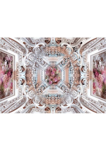 Vintage Renkli Gül Desenli Isı ve Ses Yalıtımlı Sağlıklı Tekstil Duvar Kağıdı modelleri