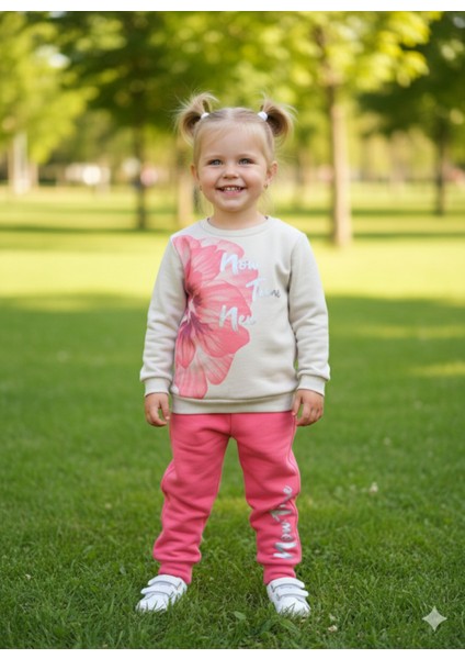 Kız Çocuk Alt Üst Takım Uzun Kollu Eşofman Rahat Şık Modern Tasarım