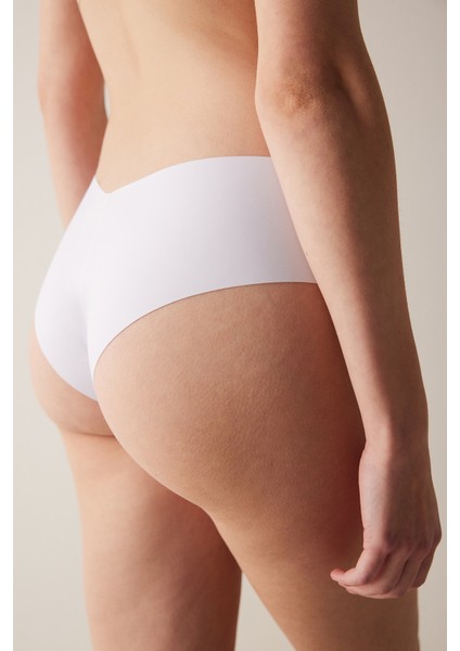 #İzbırakmaz Invisible Laser Cut Micro V Shape Beyaz Hipster Külot fırsatları
