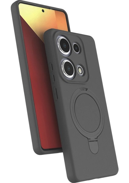 Redmi Note 13 Pro 4g Uyumlu Içi Kadife Stand Olabilen Halka Yüzüklü Kılıf