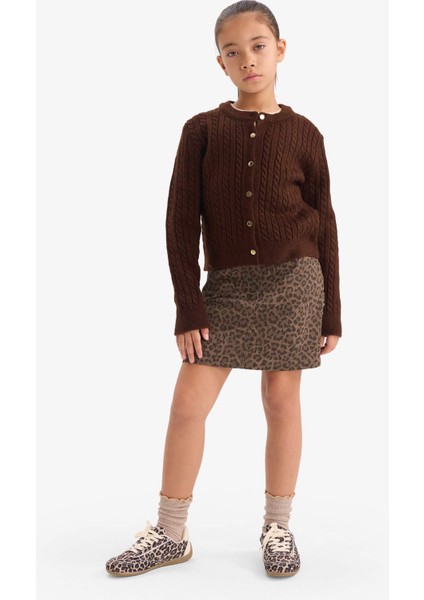 Kız Çocuk Bisiklet Yaka Düğmeli Triko Hırka G3066A825AU fiyatları