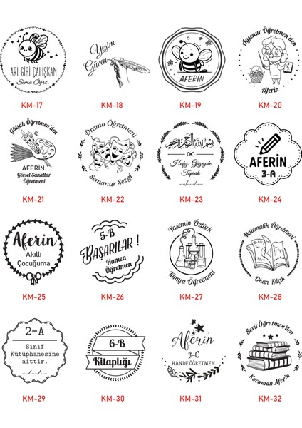 Öğretmen Kaşesi, Motivasyon ve Değerlendirme Kaşesi, Tasarımlar, Kişiye Özel öğretmen kaşesi ( Siyah-Kırmızı-Mavi-Yeşil ) fırsatları