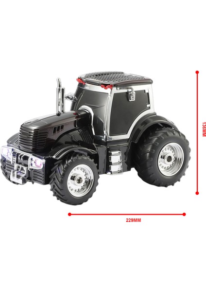 Siyah Şarjlı Nostaljik Traktör Tasarımlı Usb/aux Çıkışlı Fm Radyolu Bluetooth Hoparlör Speaker