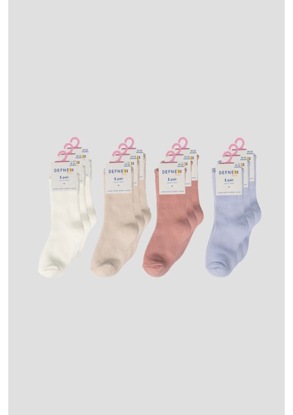 4’lü Kız Bebek Pamuklu Pastel Çorap Seti indirimleri