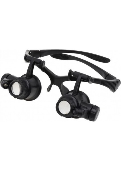 Gözlük Modeli 10X 15X 20X 25X Lens 2 Led Işıklı Büyüteç 9892G fırsatları