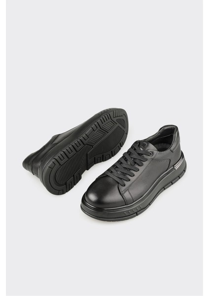 Siyah Deri Erkek Günlük Ayakkabı modelleri