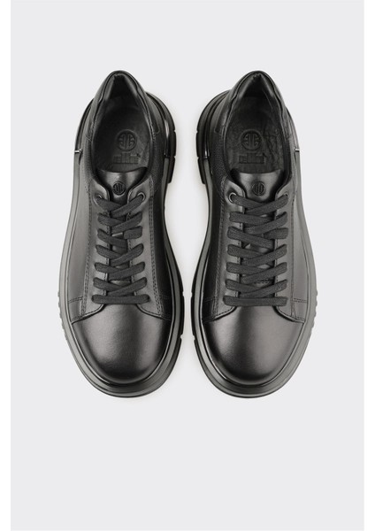 Siyah Deri Erkek Günlük Ayakkabı fırsatları