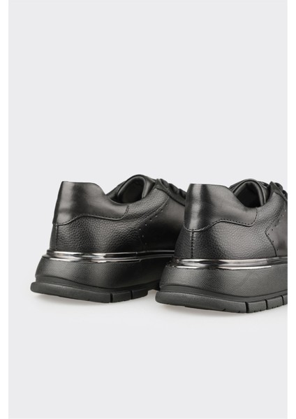 Siyah Deri Erkek Günlük Ayakkabı indirimleri