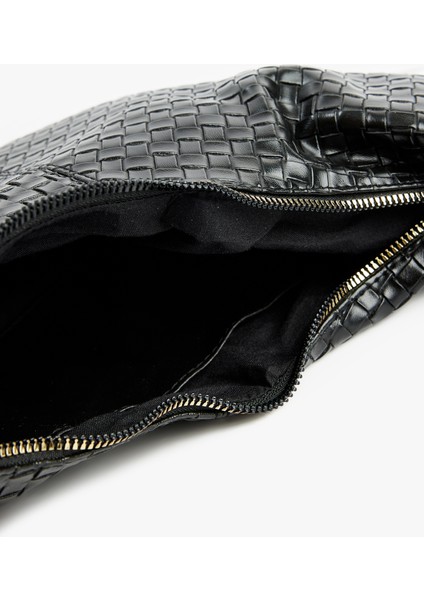 Suni Deri Örgü Dokulu Düğüm Detaylı Omuz Çantası fırsatları